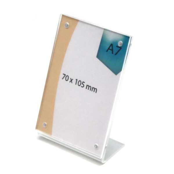 Plexiglass Σταντ Εντύπων με Κλίση Α7 1 Όψης